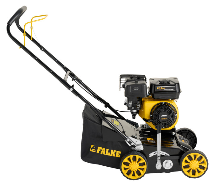 Falke 2-i-1 bensindrevet plenlufter med oppsamler 212 cc